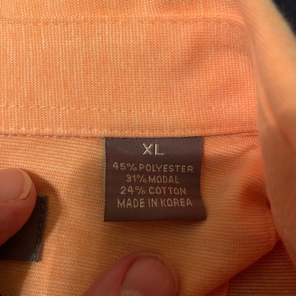 NEW Daniel Cremieux Signature Collection short sleeve polo shirt in Bright Coral - Picture 3 of 6